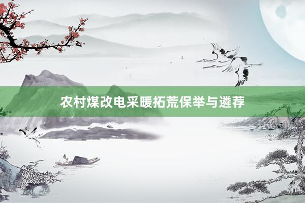 农村煤改电采暖拓荒保举与遴荐